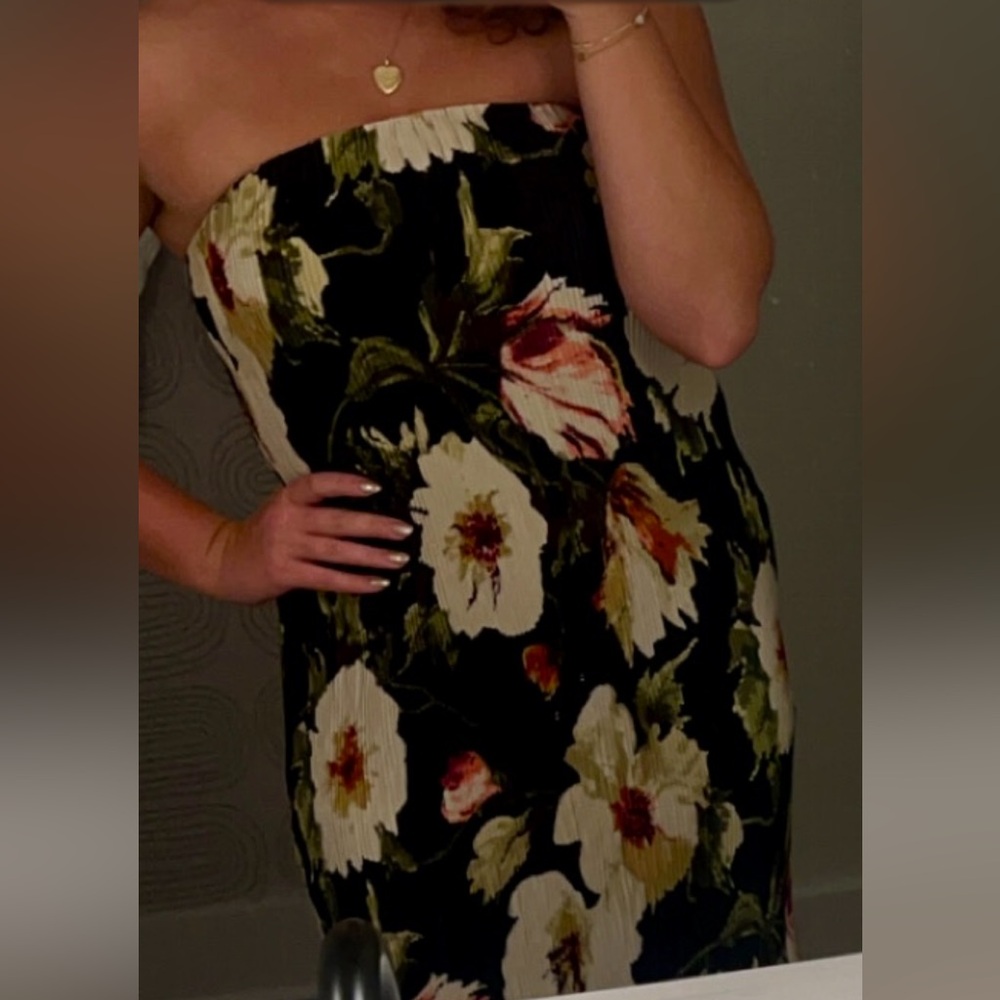Abercrombie Floral Strapless Dress